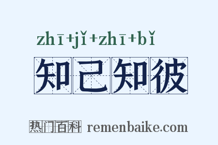 知己知彼是什么意思的图片